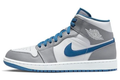 Air Jordan 1 Mid 'Cement Grey True Blue' Sneakers | DQ8426-014