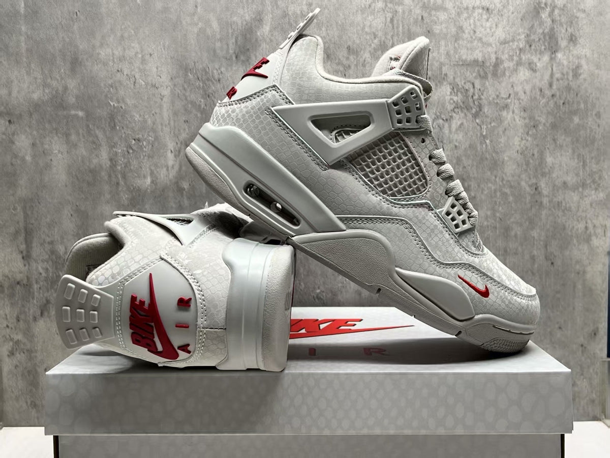Air Jordan 4 Retro OG x Nigel Sylvester "Brick After Brick" (Grey/Red)
