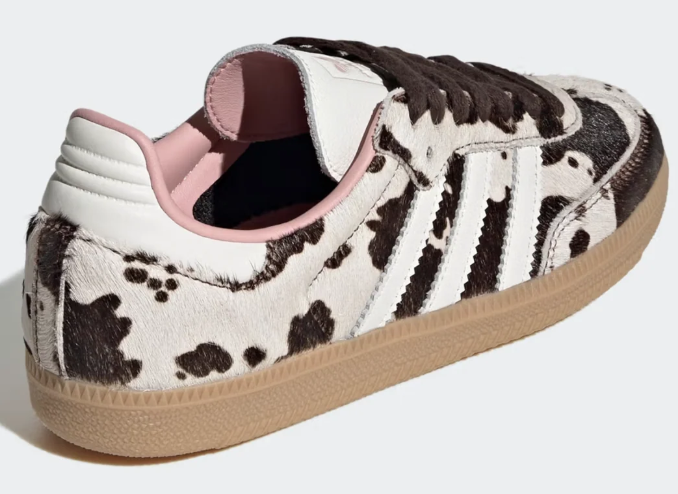 adidas Samba OG 'Cow Print' Women's Sneakers | Dark Brown / Off White / Gum 3