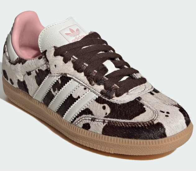 adidas Samba OG 'Cow Print' Women's Sneakers | Dark Brown / Off White / Gum 3