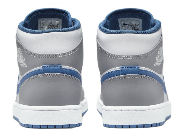 Air Jordan 1 Mid 'Cement Grey True Blue' Sneakers | DQ8426-014