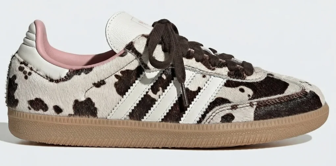 adidas Samba OG 'Cow Print' Women's Sneakers | Dark Brown / Off White / Gum 3
